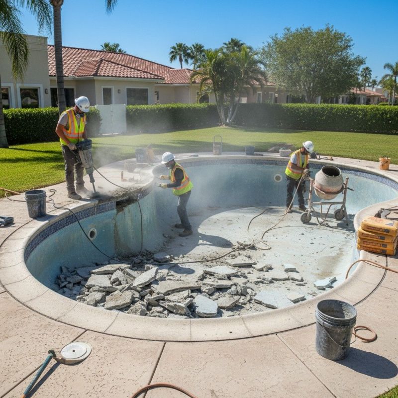 Concrete Pool Service detail